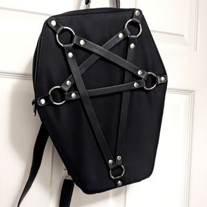 Coffin Gothic Backpack/ Purse - Adjustable, Killstar, Alternative, Punk Bag